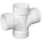 Charlotte Pipe And Foundry Charlotte Pipe Schedule 40 1-1/2 in. Hub X 1-1/2 in. D Hub PVC Double Sanitary Tee 1 pk PVC004280600 - alternate 1